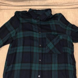 Green and black H&M flannel